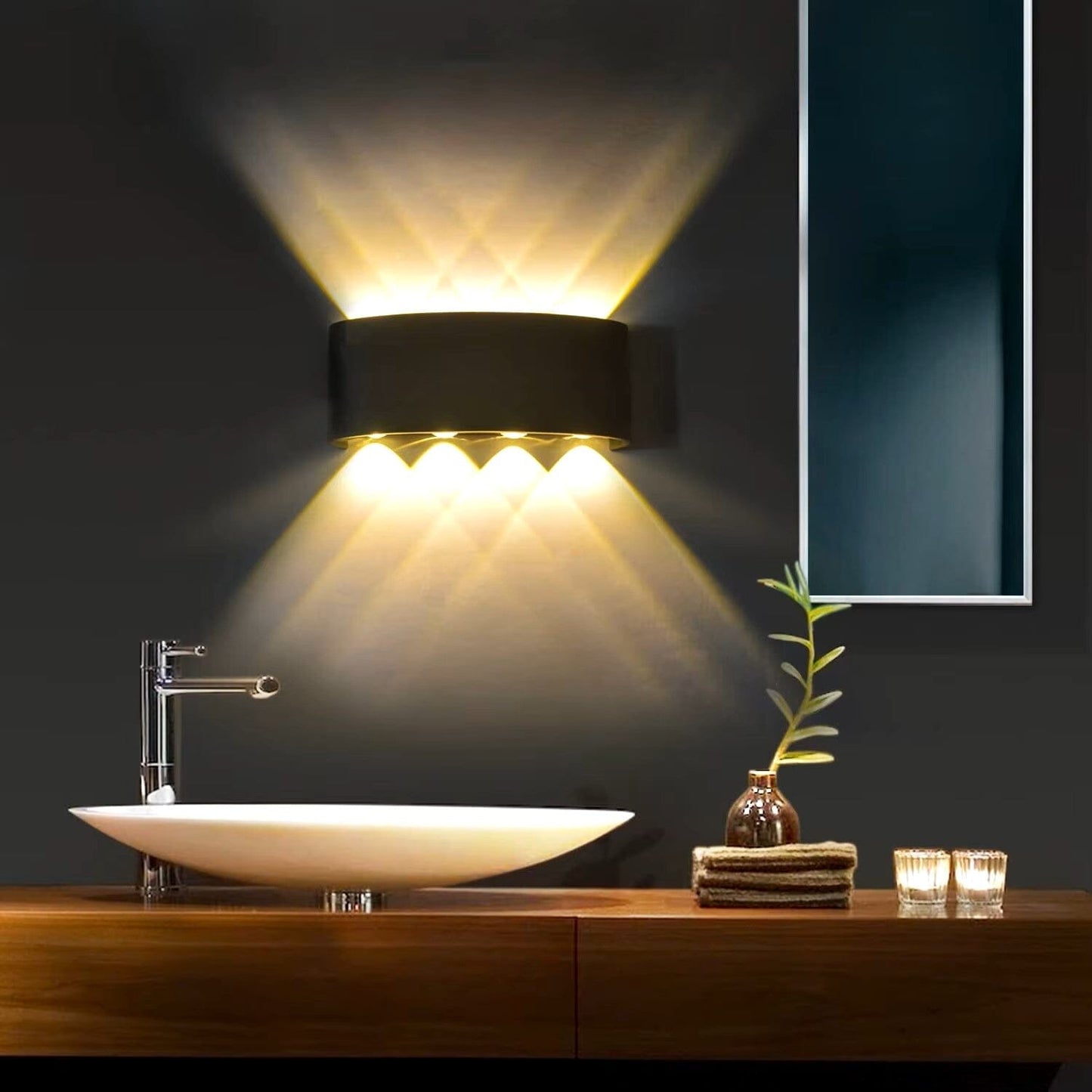 Applique Murale Led - BrillWall™ - 8W Noir - Domisens
