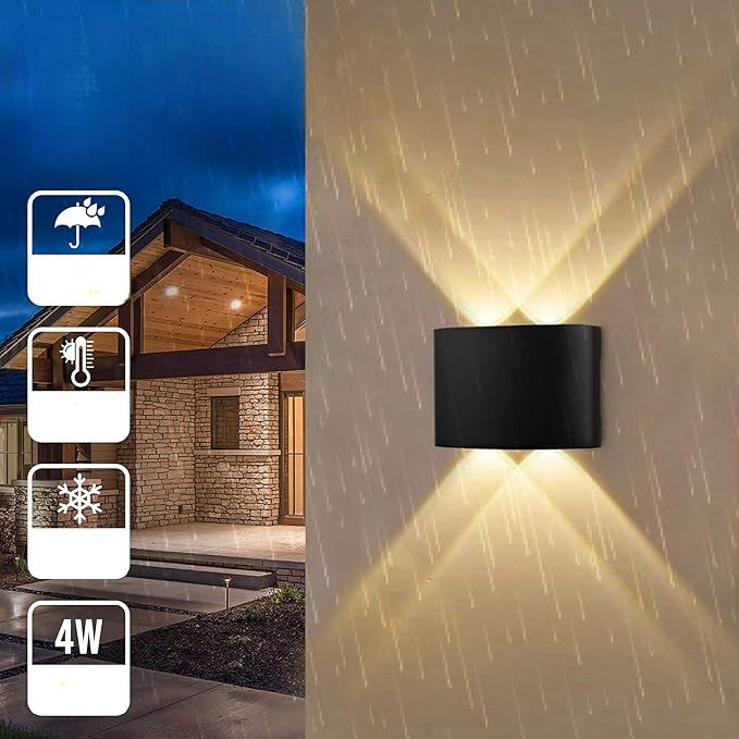 Applique Murale Led - BrillWall™ - 4W Noir - Domisens