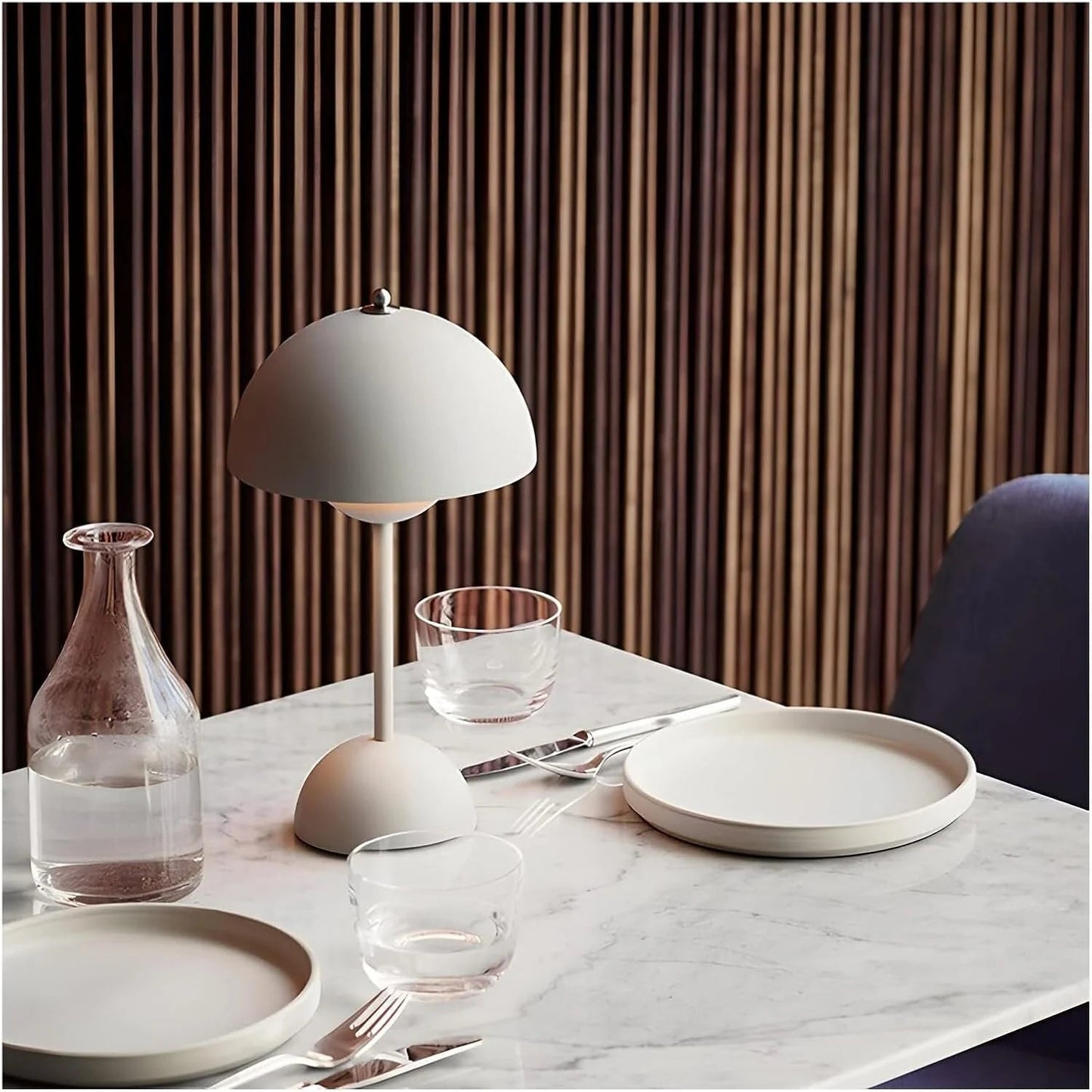 Lampe de Table Rechargeable - BrightEase™ - Blanc - Domisens