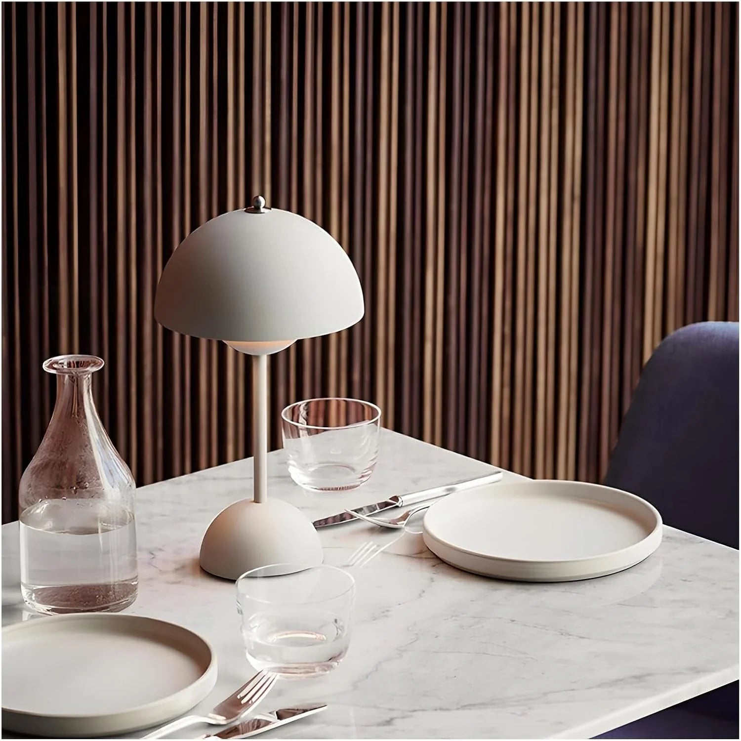 Lampe de Table Rechargeable - BrightEase™ - Blanc - Domisens
