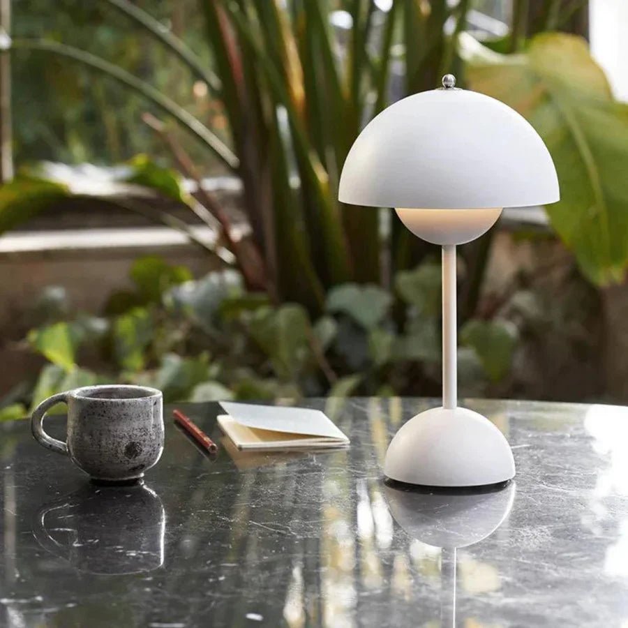 Lampe de Table Rechargeable - BrightEase™ - Blanc - Domisens