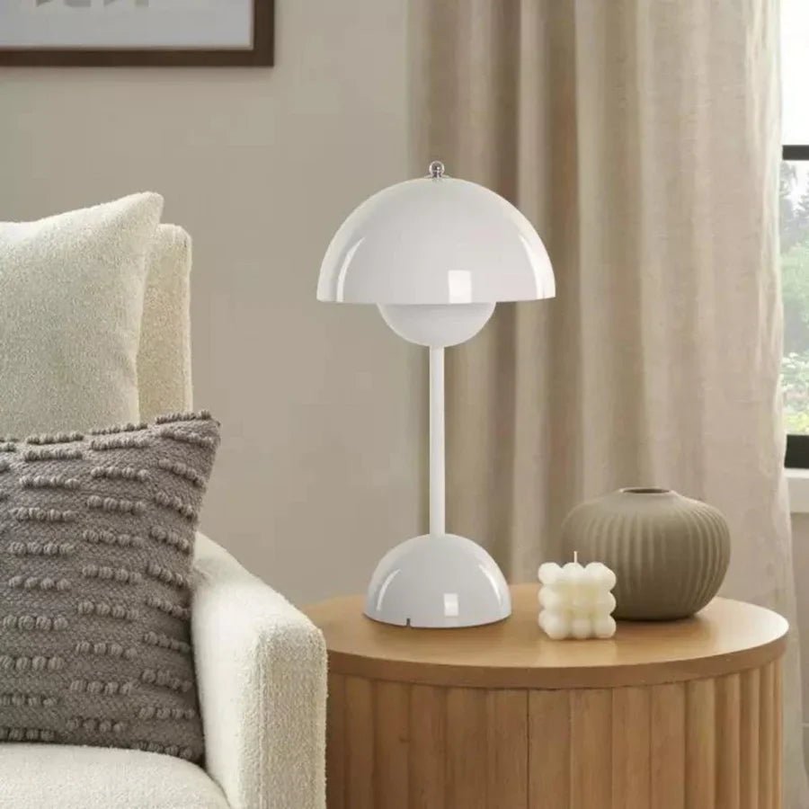 Lampe de Table Rechargeable - BrightEase™ - Blanc - Domisens