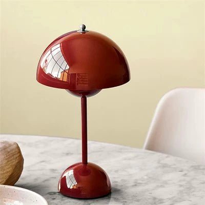 Lampe de Table Rechargeable - BrightEase™ - Rouge Vin - Domisens